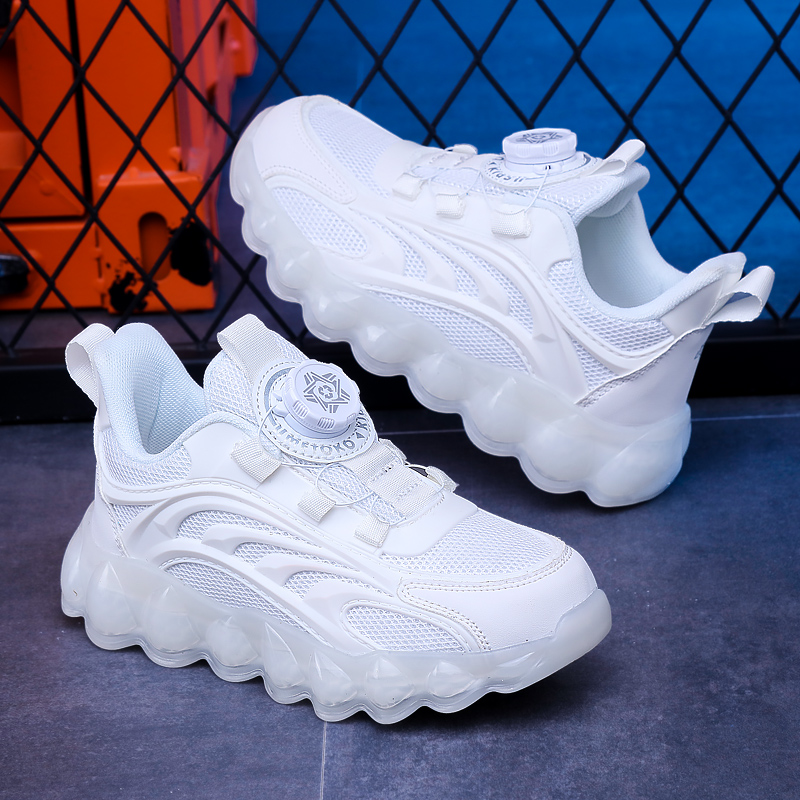 Badminton Junior - Children's White School Shoes Summer Autumn