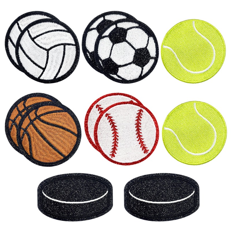 Badminton Icon - Glitter Sports Baseball Soccer Tennis Iron-on