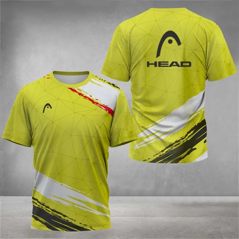 Summer Breathable Mens T Shirt - Badminton Emoji ulasan dan harga