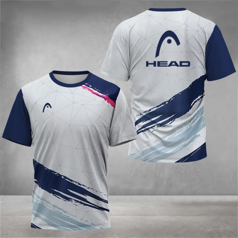 Summer Breathable Mens T Shirt - Badminton Emoji ulasan dan harga