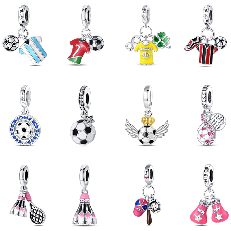 Fashion 925 Silver Football Je - Badminton Emoji ulasan dan harga