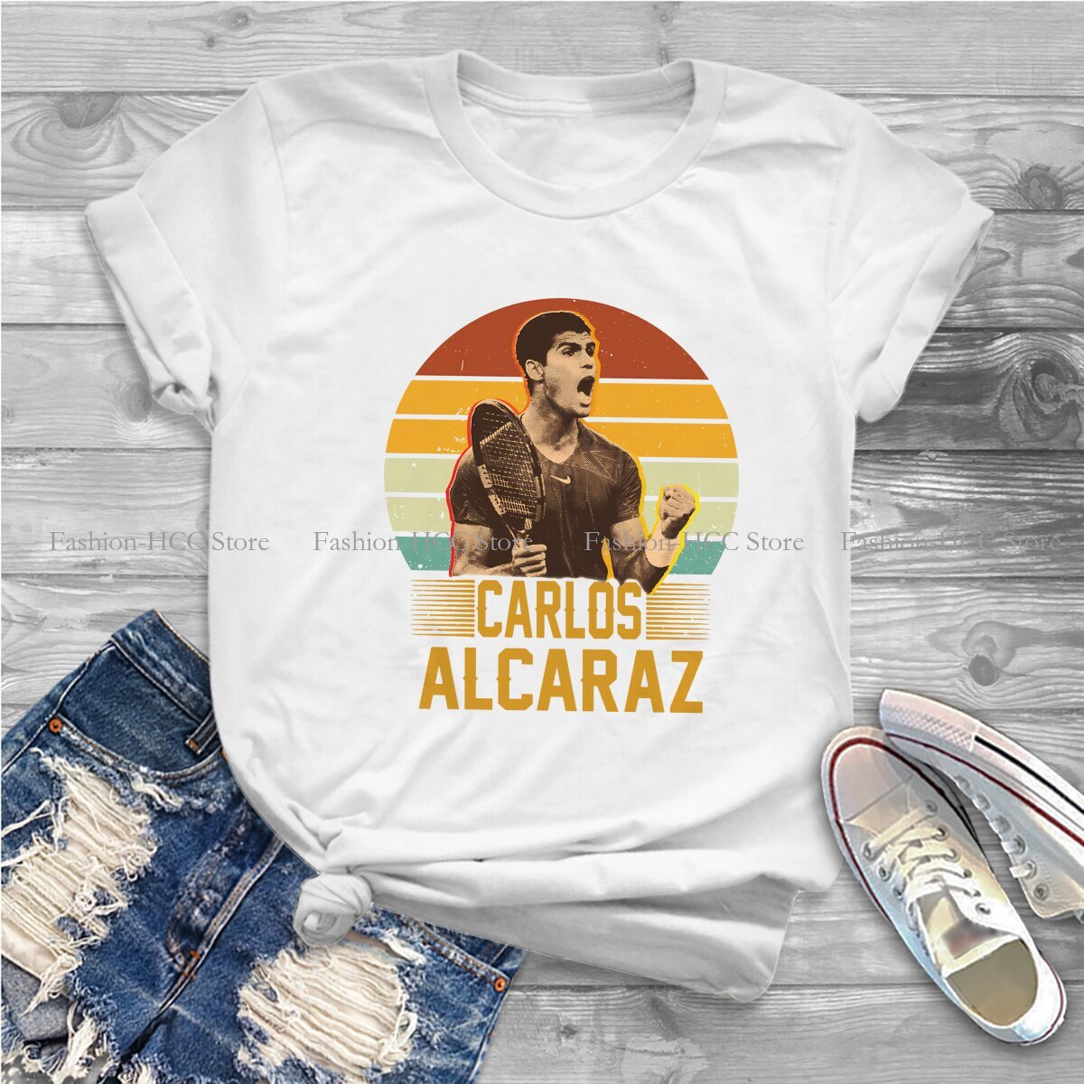 Carlos Alcaraz Retro Vintage R - Badminton Anime ulasan dan harga