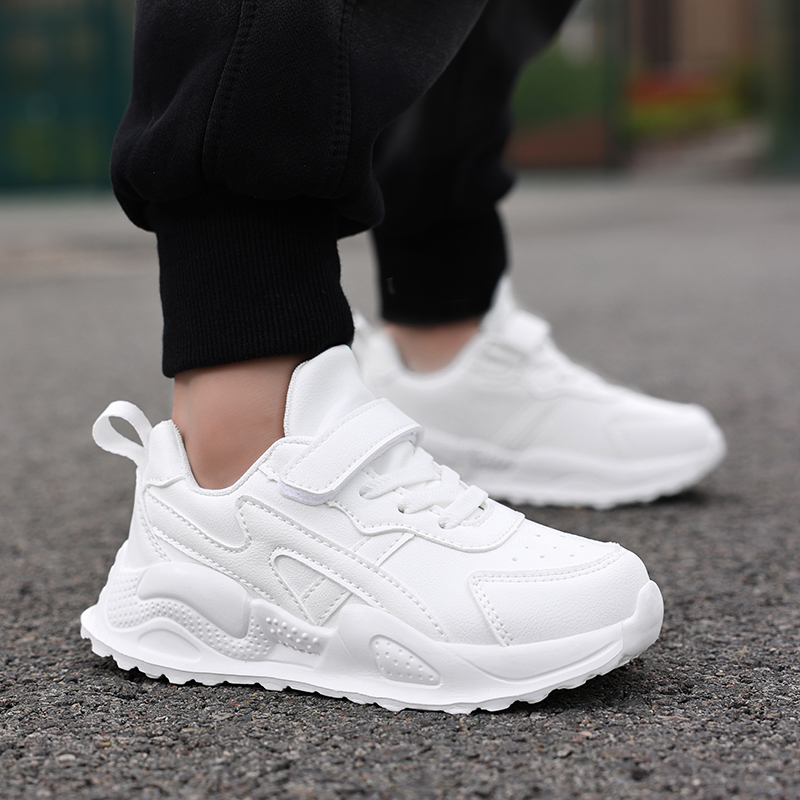 White Children's Leather Casua - Badminton Junior ulasan dan harga